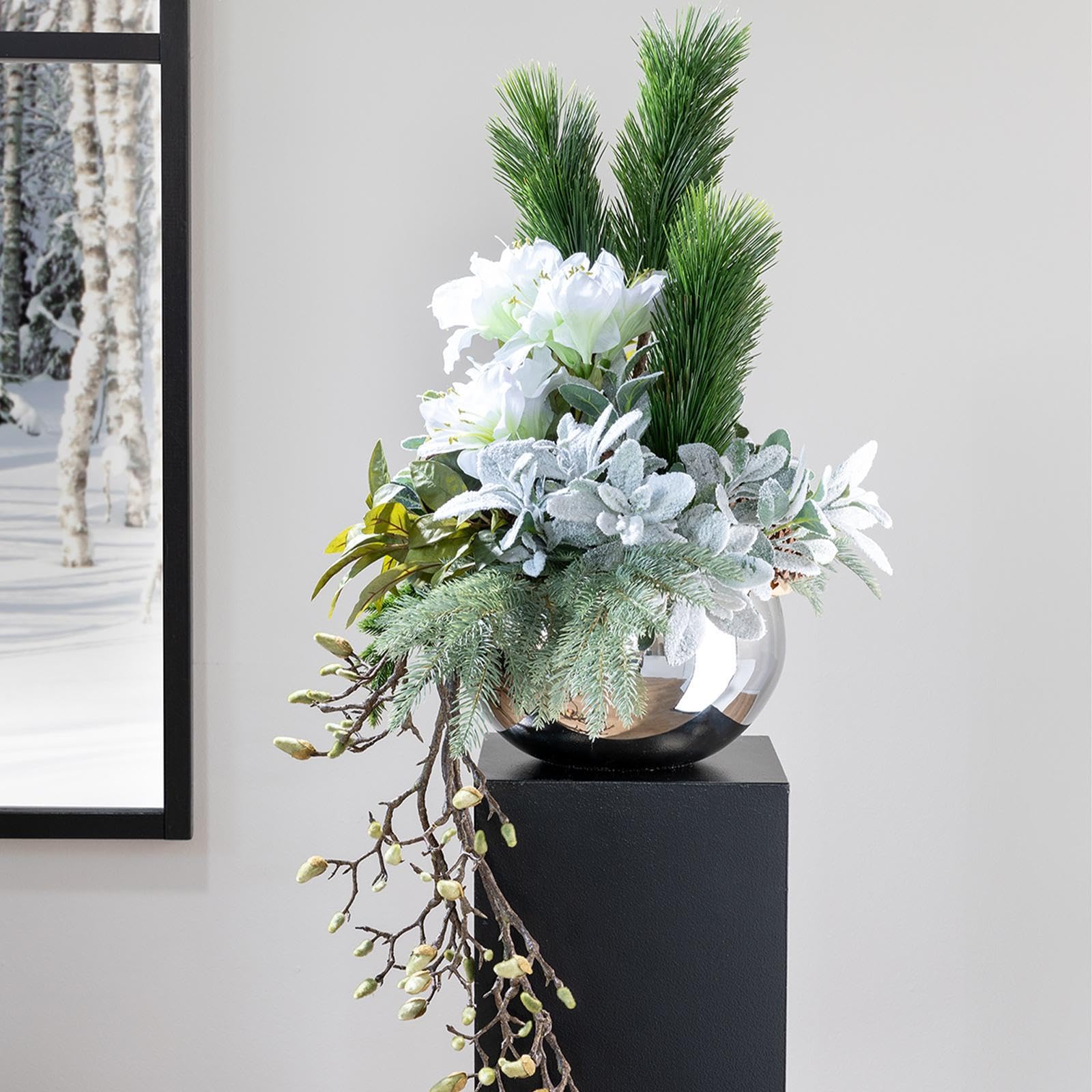 Fink Champagnerkühler doppelwandig Ø 30 cm Edelstahl in silberner Optik - runder Flaschenkühler für Champagner, Sekt & Wein - Zubehör für Tischkultur, Gartenfeiern, Wohnbereich & festliche Anlässe