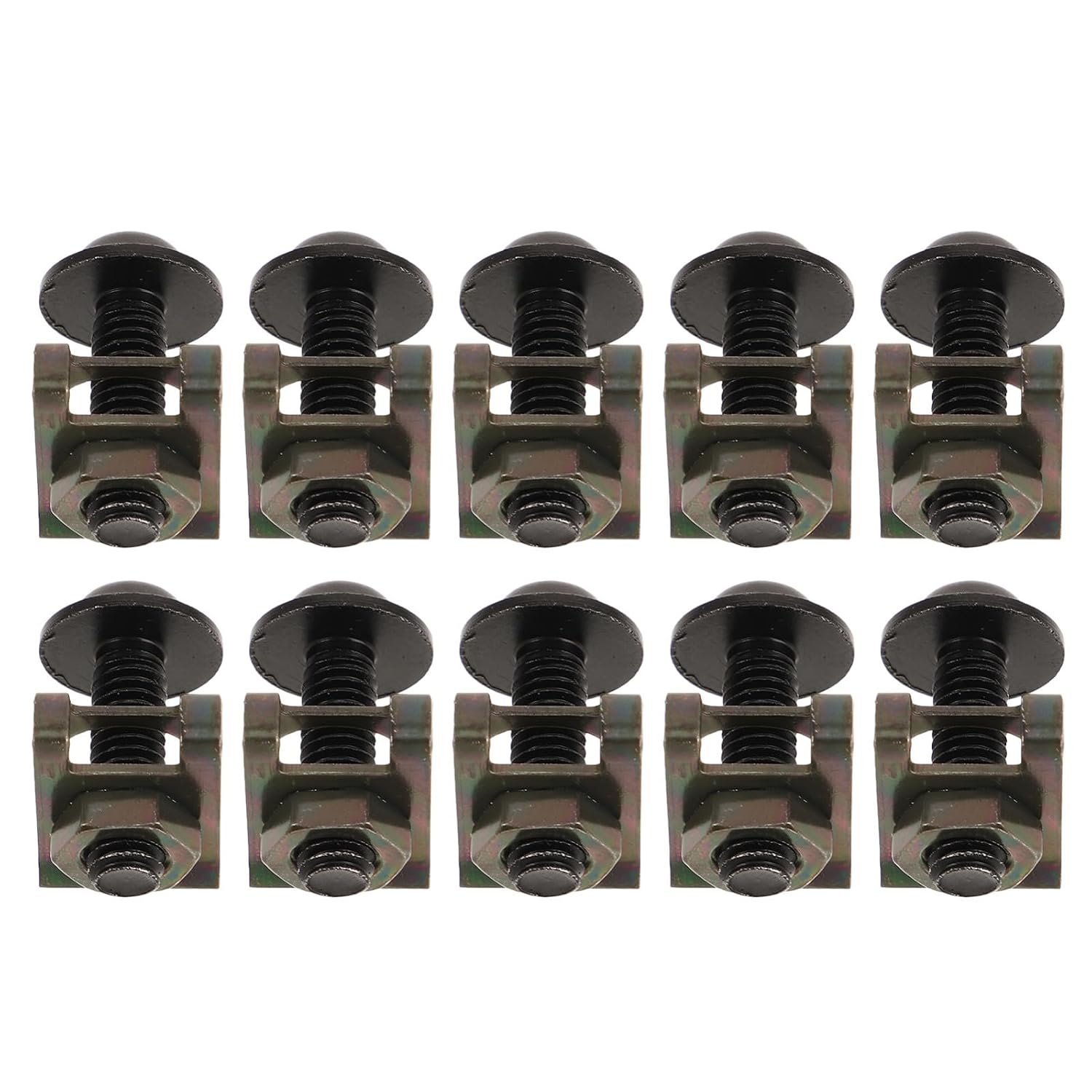 10pcs Motorcycle Fairing Bolts 6mm Self-Tapping Screws Aluminum Alloy Black Bodywork Fastener Clips Kit for Motorcycle Panel Skid Plate
