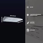OVO 30 inch Under Cabinet Range Hood Vent with 3-Speed Exhaust Fan, 700 CFM, Stainless Steel Kitchen Hood, Push Button Vent Hood, 3000K LED Lights, Quiet