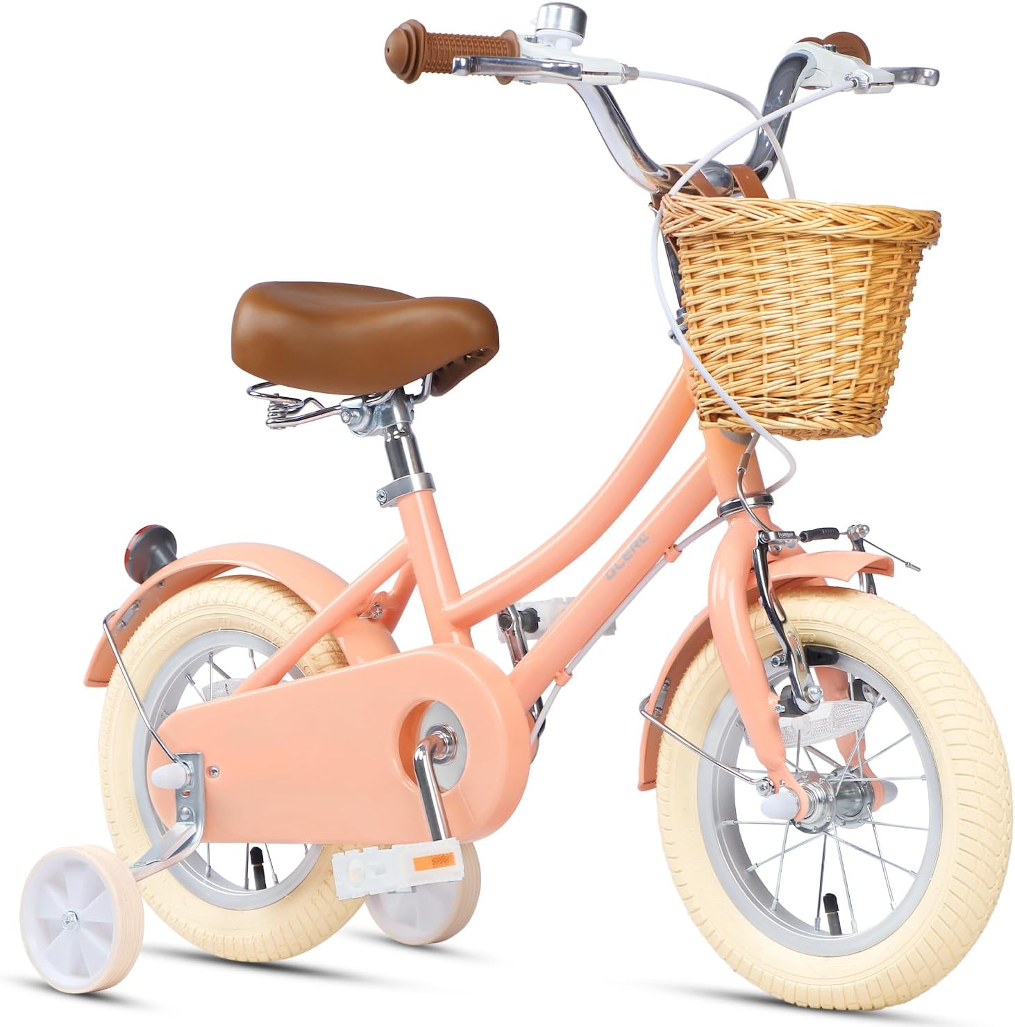 – Little Molly 12-20 Inch Kids Retro Girls Bike for 2-13 Year Old with Wicker Basket & Stabilisers/Kickstand, Multiple Colors