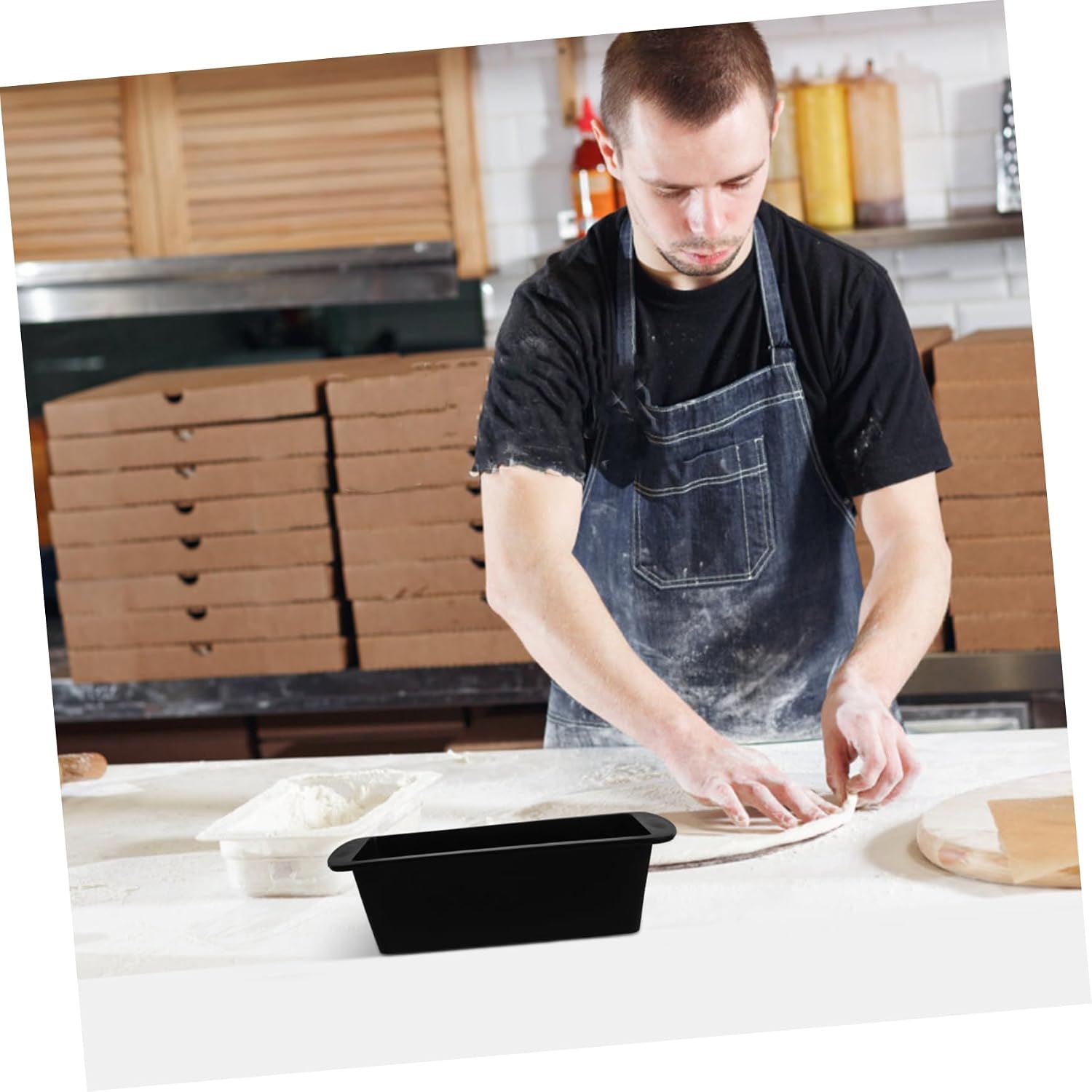Silicone Loaf Pan Non Stick Bread Mold with Frame Versatile Baking Tool for Whole and French Bread Easy to Kitchen Bakeware for Home and Bakery Use