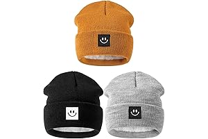 Cute Baby Beanie Hat with Smiley Face for Winter