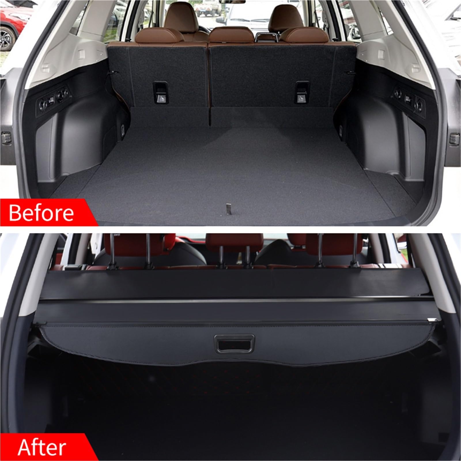 Für Subaru Für Forester 2019 2020 2021 2022 2023 2024 Trunk Cargo Abdeckung Paket Rack wasserdichte Schild Privatsphäre Versenkbare Gepäckraumabdeckung