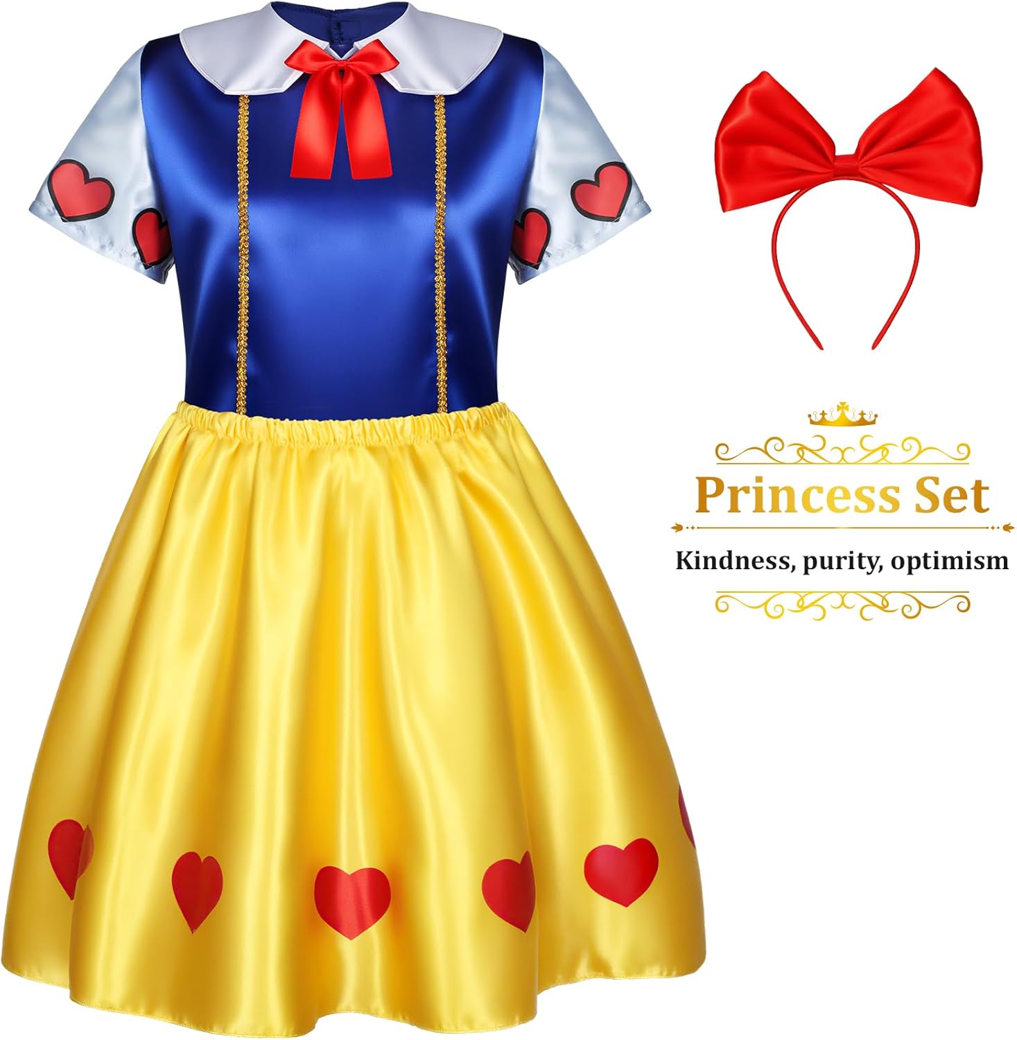 Princess Dress Up Clothes for Little Girl Role Play Costume Gift Set Princess Dress Up Toys for Toddler Girls