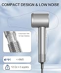 Hair Dryer, 160000 RPM High-Speed Ionic Blow Dryer with Magnetic Diffuser, Fast-Drying Hair Dryer for Women, 500M Negative Ions Frizz Control, Low-Noise Hairdryer for Home & Salon(Gary)