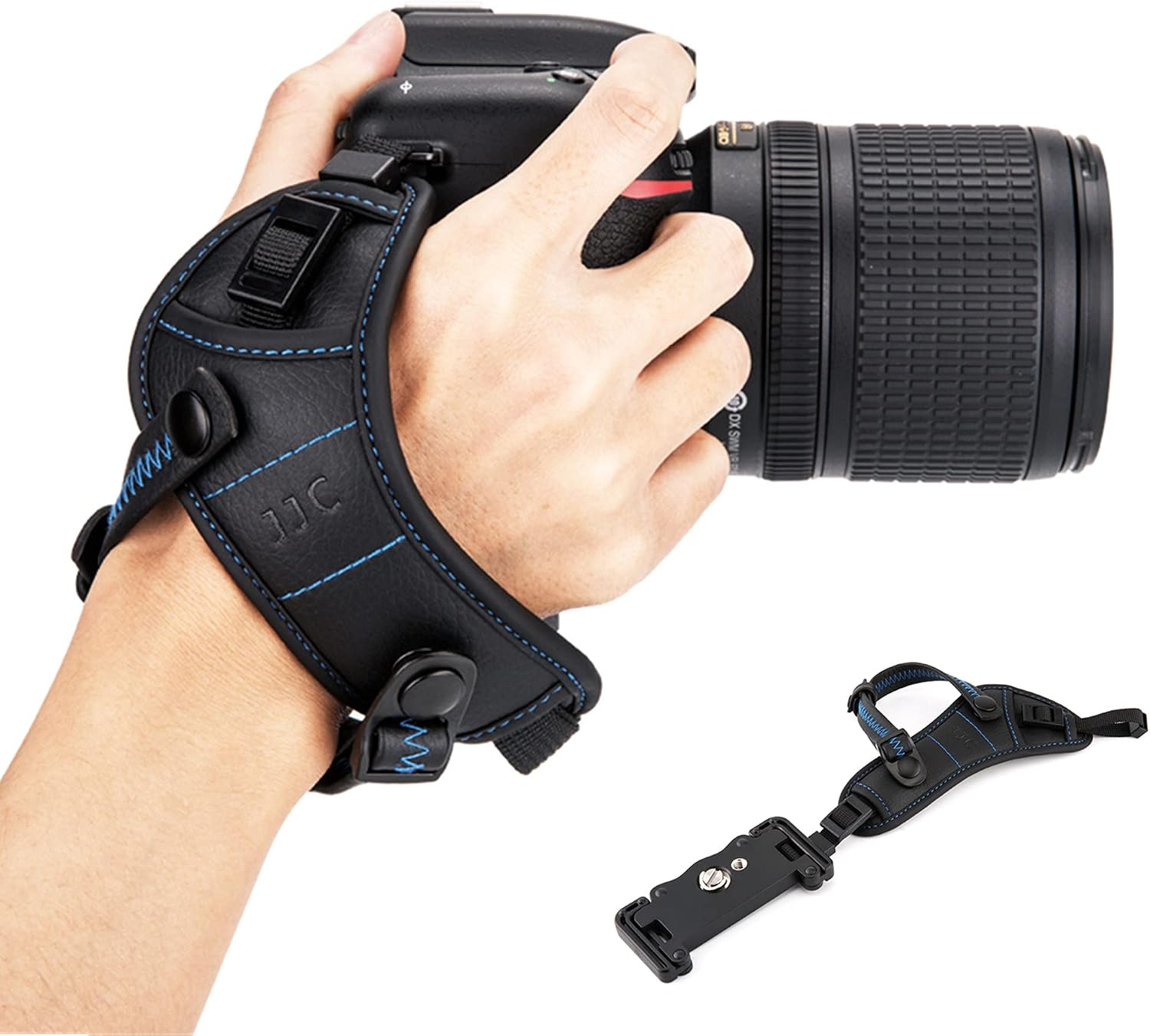 JJC L Size Camera Hand Strap Grip Wrist Strap With Standing U Plate for Canon EOS 5DM4 5DM3 5DM2 5D 5Ds R 6DM2 6D 7DM2 90D 80D 77D 70D SX70 SX60 Z50II ZR D780 D850 D500 D750 D750 D810 D7500 P950 P1100