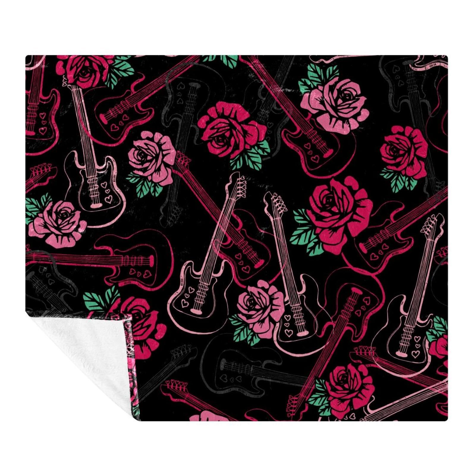 Couverture Guitars N' Roses confortable : le cadeau idéal pour adultes et enfants