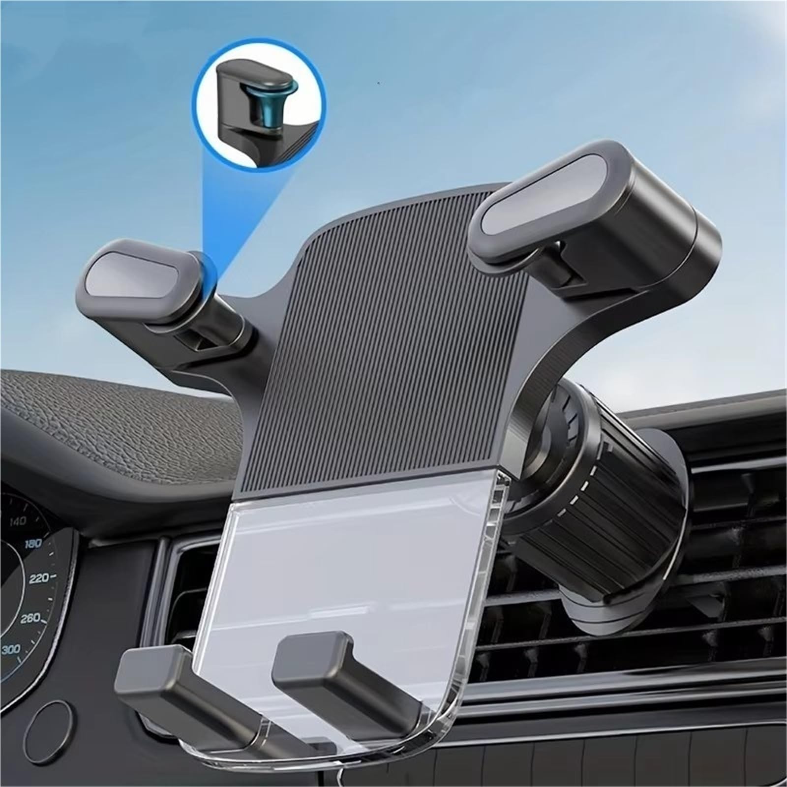Soporte Universal Teléfono Sensor Gravedad Y Salida Aire Giratorio Y Estable para Smartphones 180 Cm Soporte Móvil Coche