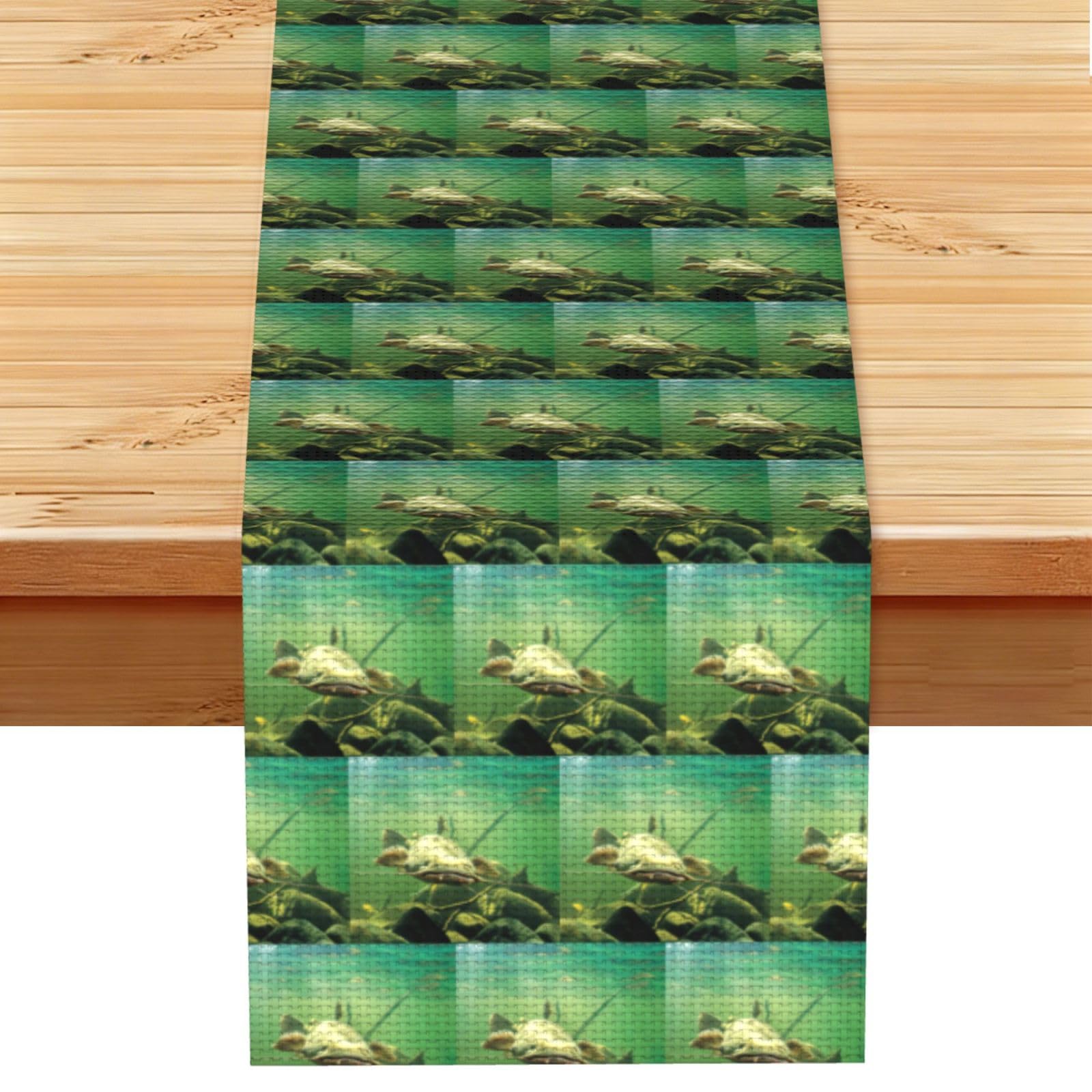 Underwater catfish Stylish Printed Table Cloth, Decorative Table Runner 13x72in for Home, Party and Banquet Home Decor