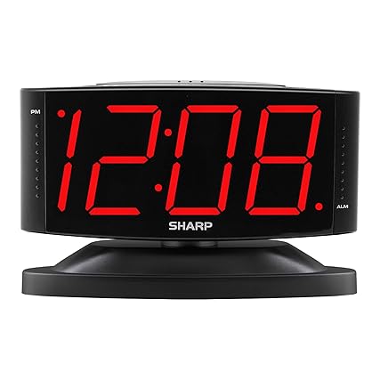 Sharp Home LED Digital Alarm Clock – Swivel Base Outlet Powered, Simple Operation, Alarm, Snooze photo Sharp Home LED Digital Alarm Clock – Swivel Base Outlet Powered, Simple Operation, Alarm, Snooze