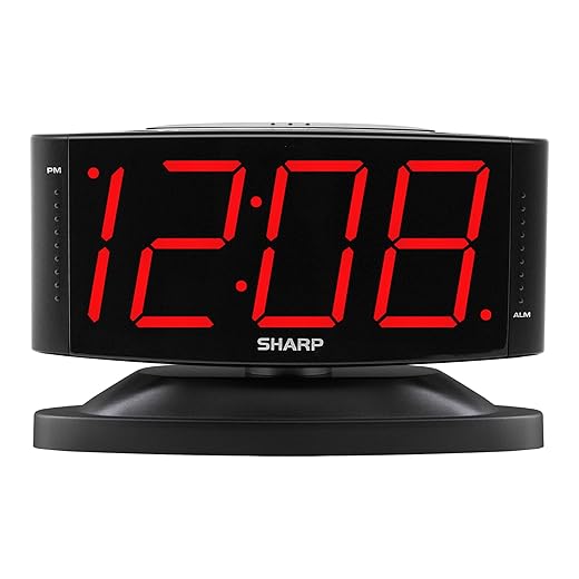 Sharp Swivel Base LED Alarm Clock