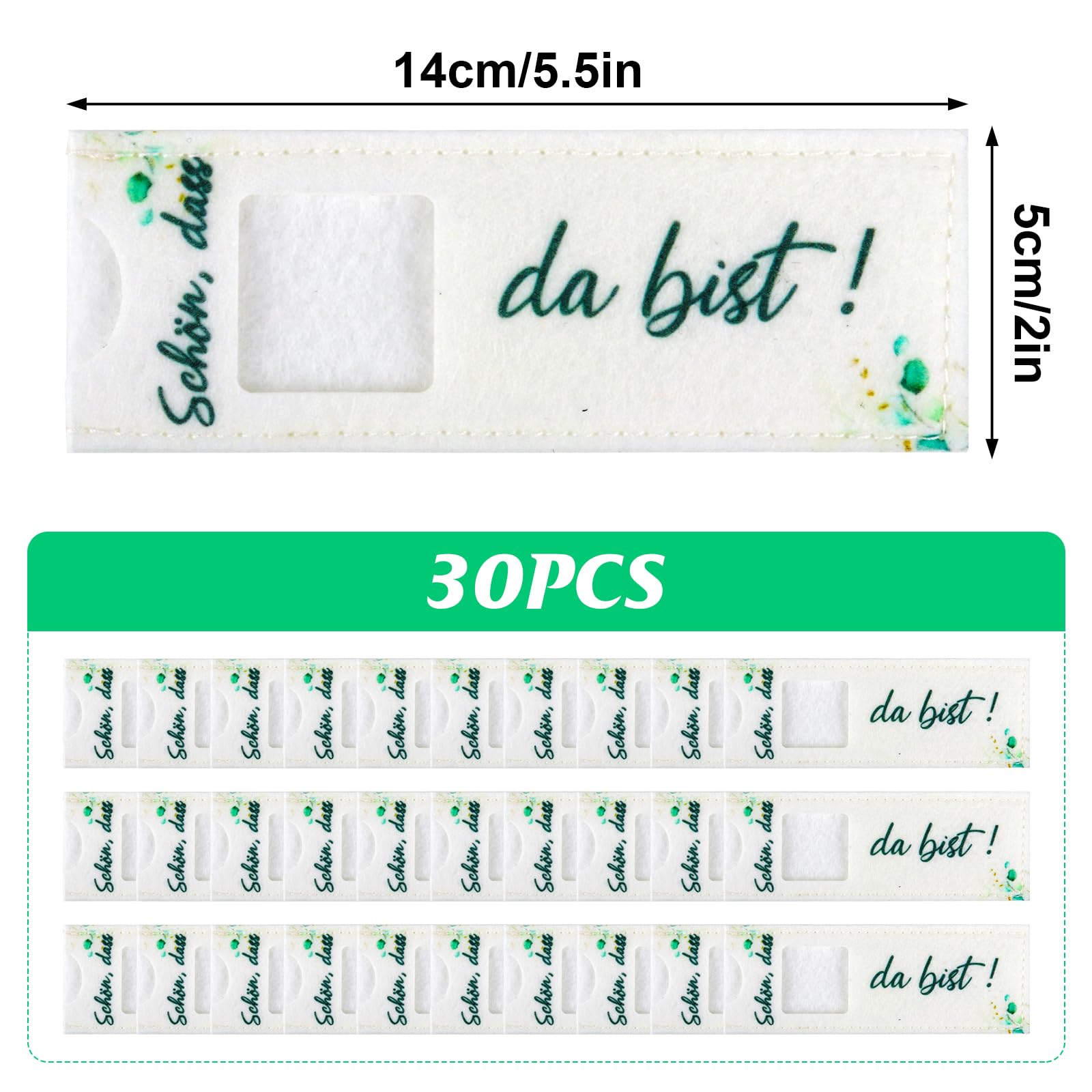 15x 'Schön Dass Du Da Bist' Filztäschchen - Süße Gastgeschenke Für Feiern