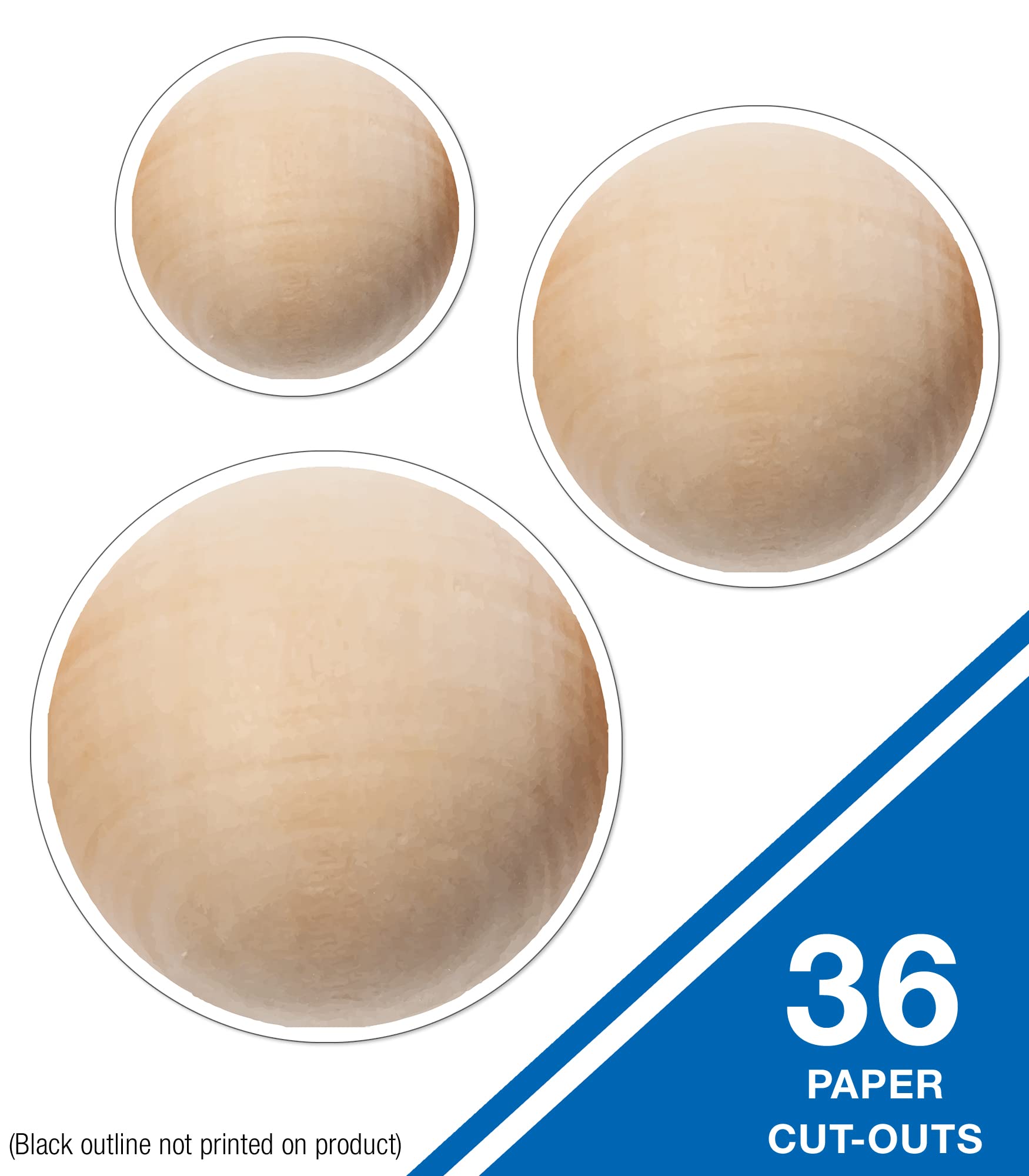 Simply Safari Wooden Beads Cut-Outs, Pack of 36