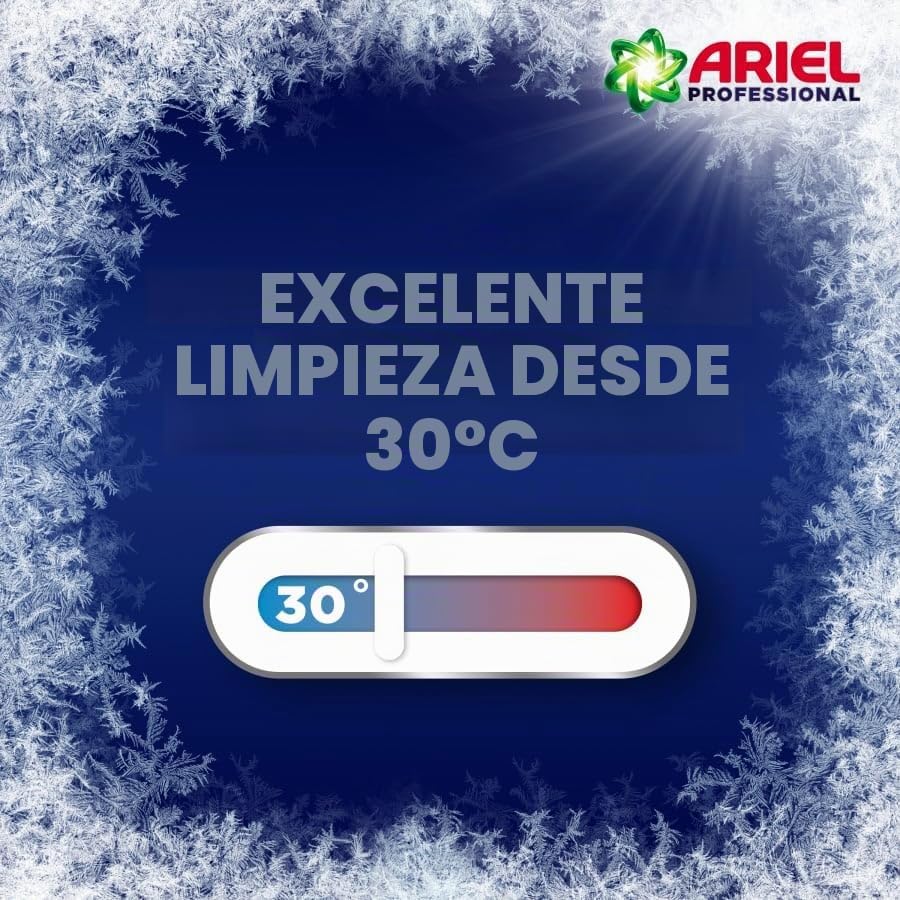 Ariel Detergente en polvo profesional Universal+, combate todo tipo de manchas de grasa, para uso profesional