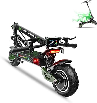 ZU06 Electric Scooter, 1200W Motor Up to 35 MPH, 52V 20Ah Battery 50 Miles Long Range, NFC Smart Unlock & Dual Disc Brakes with EABS, 10 Off Road Fat Tires Fast Adults E-Scooter with Seat