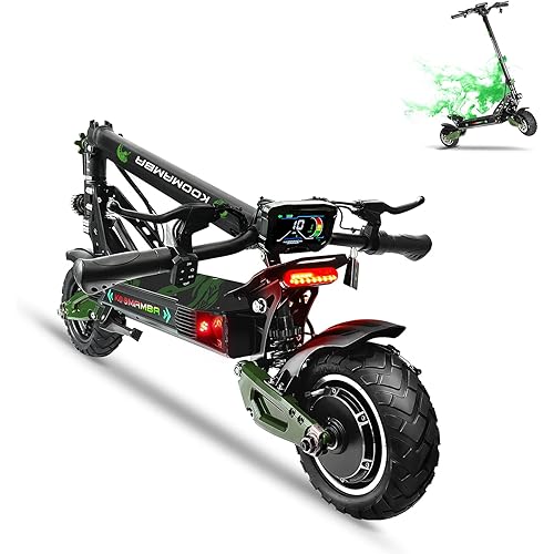 ZU06 1200W Electric Scooter with Seat Up to 35 MPH, 52V/20Ah Battery 50 Miles Long Range, NFC Smart Unlock & Dual Disc Brakes, 10" Off Road Tires Fast Folding E Scooter for Adults with Seat