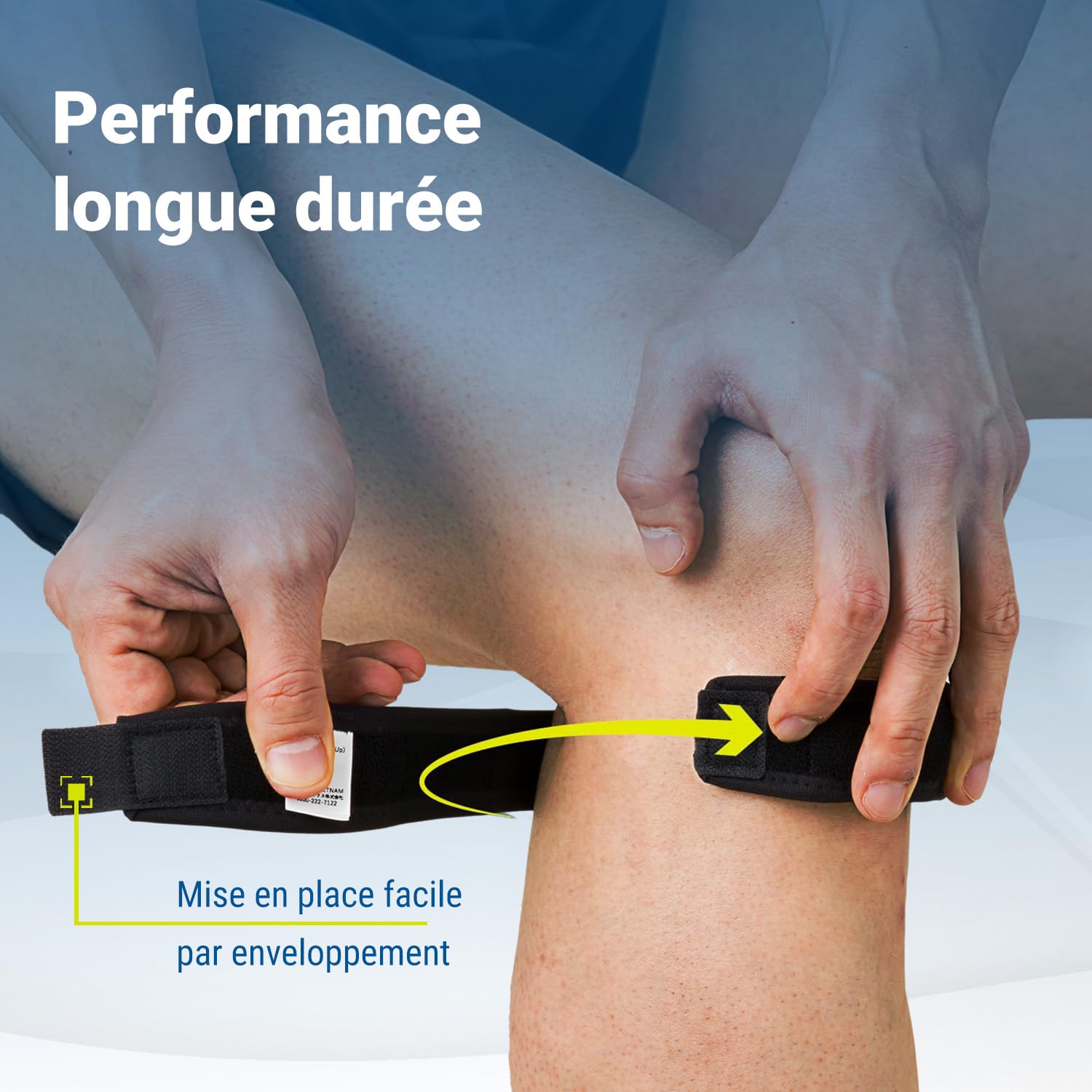 Zamst JK Band Sports Patella Band - Genouillère de Support avec Compression pour le Soulagement de la Douleur au Tendon Rotulien - Pour les Sports Légers, Course, Randonnée, Tennis, Athlétisme - M