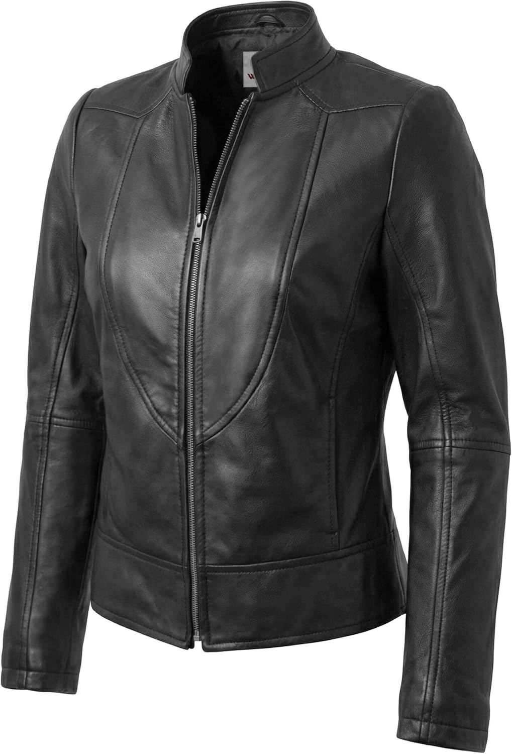 Leather Jacket Women Casual Winter Fashion - Real Lambskin Cafe Racer Style Womens Motorcycle Jacket - Image 4