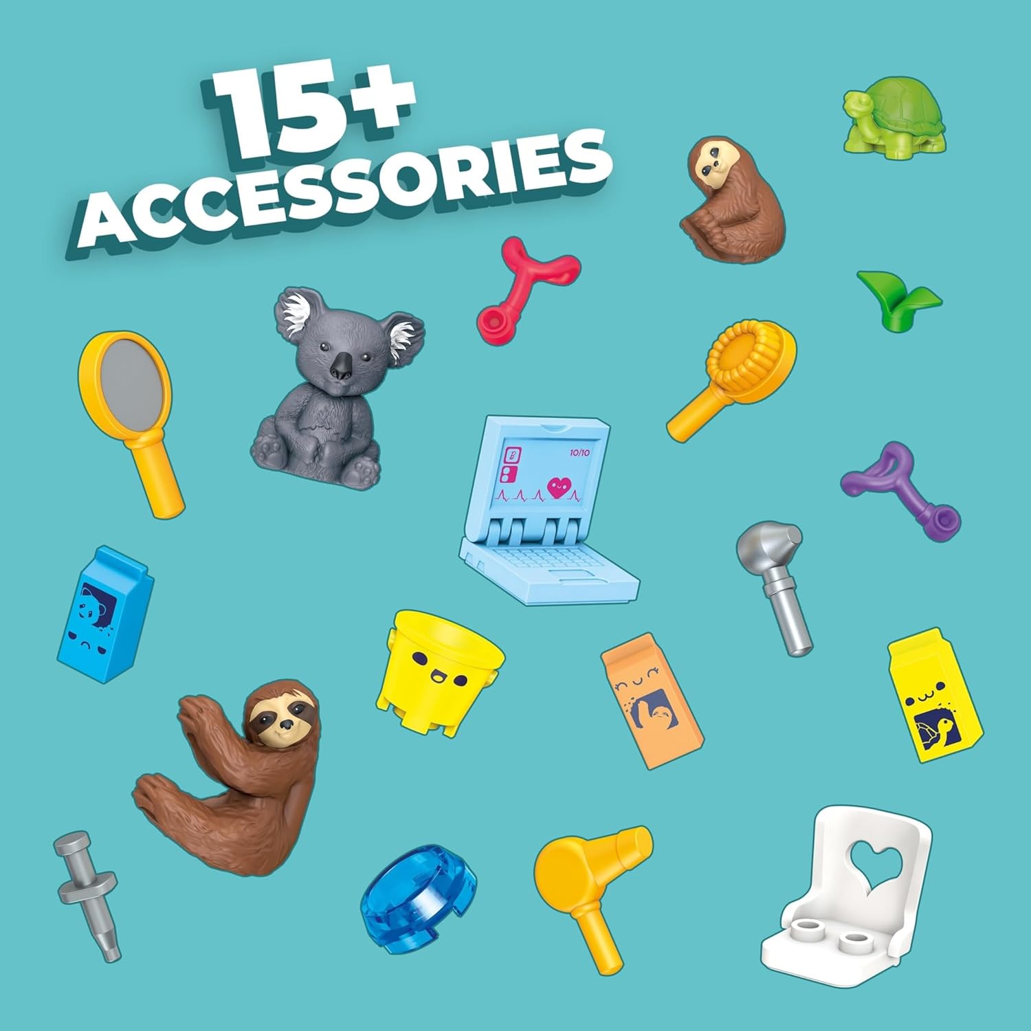 MEGA Construx Barbie Kids Building Blocks Toy Set, Animal Grooming Station with 97 Pieces, 3 Micro-Dolls, Barbie Pets and Accessories, Ages 4+ Years - Image 5