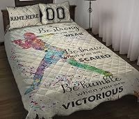 Vista 1 de OhaPrints Manta personalizada con número de nombre y fundas de almohada, juego de ropa de cama y funda de almohada, tamaño King, Queen, doble