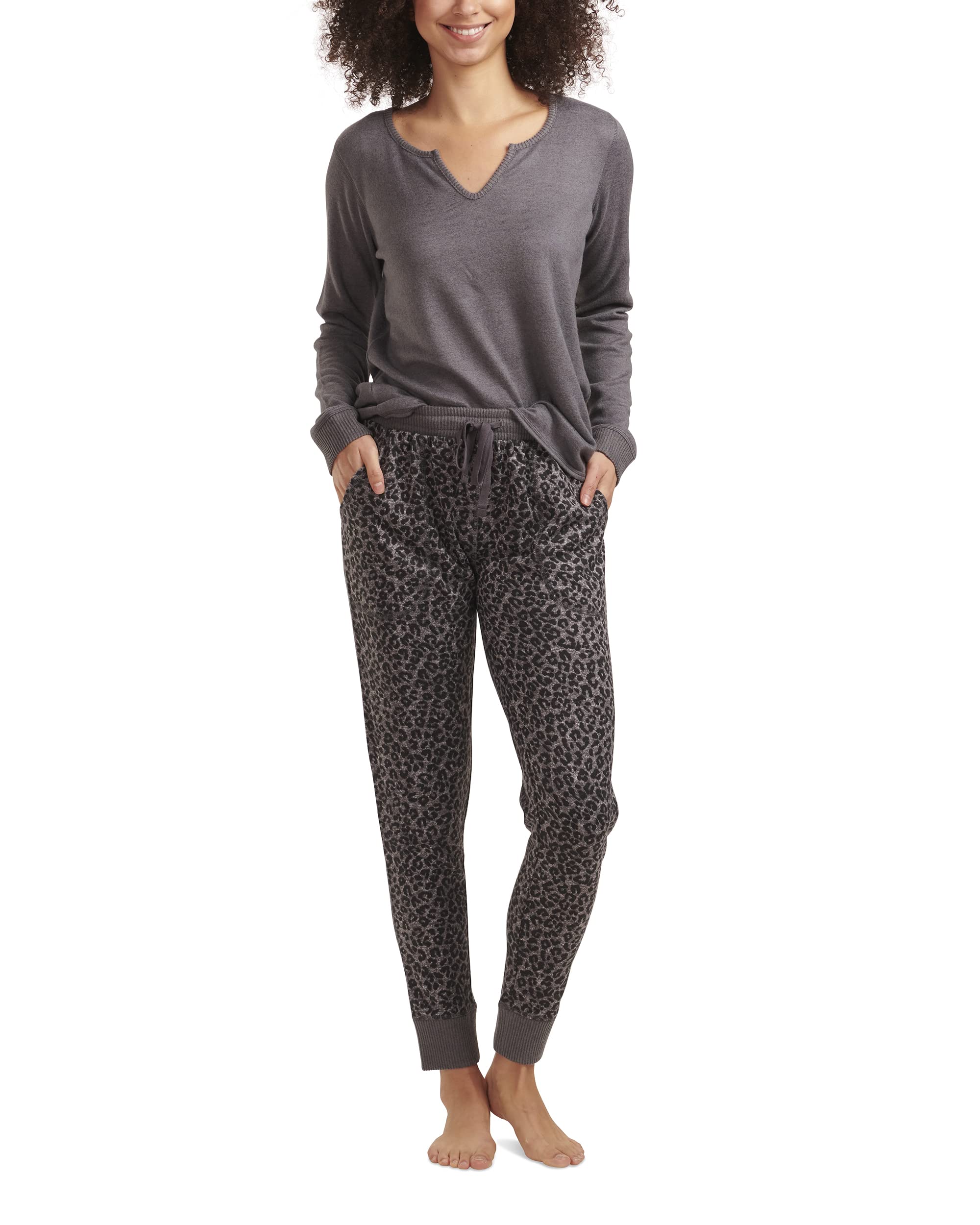 SplendidWomen's Long Sleeve Lounge Top and Cozy Bottom Pant Pajama Set Pj