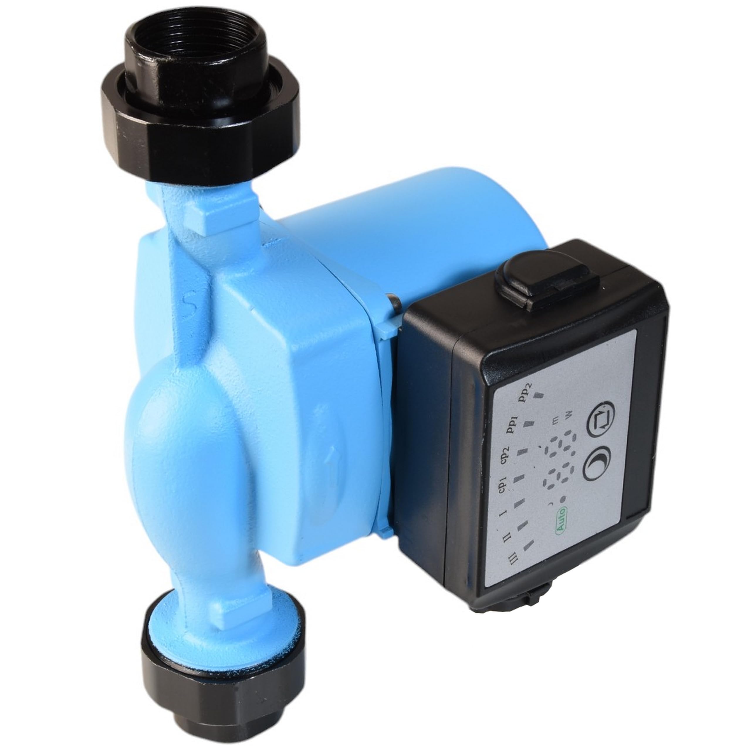 Pompa di Circolazione RA 25-60/180 AUTO (5-45W max. 3300 l/h Prevalenza 6 m) - Pompa per Acqua Calda - per Riscaldamento Centrale – 3 Velocità - Modalità NOTTE e AUTO - Basso Consumo Energetico 180 mm