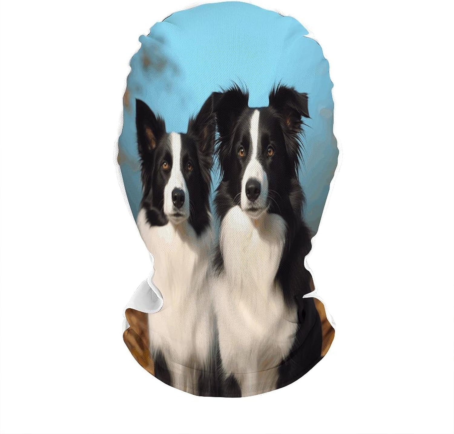 Border Collie Balaclava Mesh Print Funny Face Mask Breathable Ski Masks Personalized Sun Protection Full Face Covers Neck Gaiter Windproof Head Masks for Pranks&Outdoor