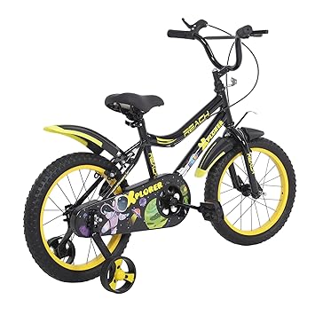 Reach Xplorer Kids Cycle 16T with Training Wheels | for Boys and Girls | 90% Assembled | Frame Size: 12