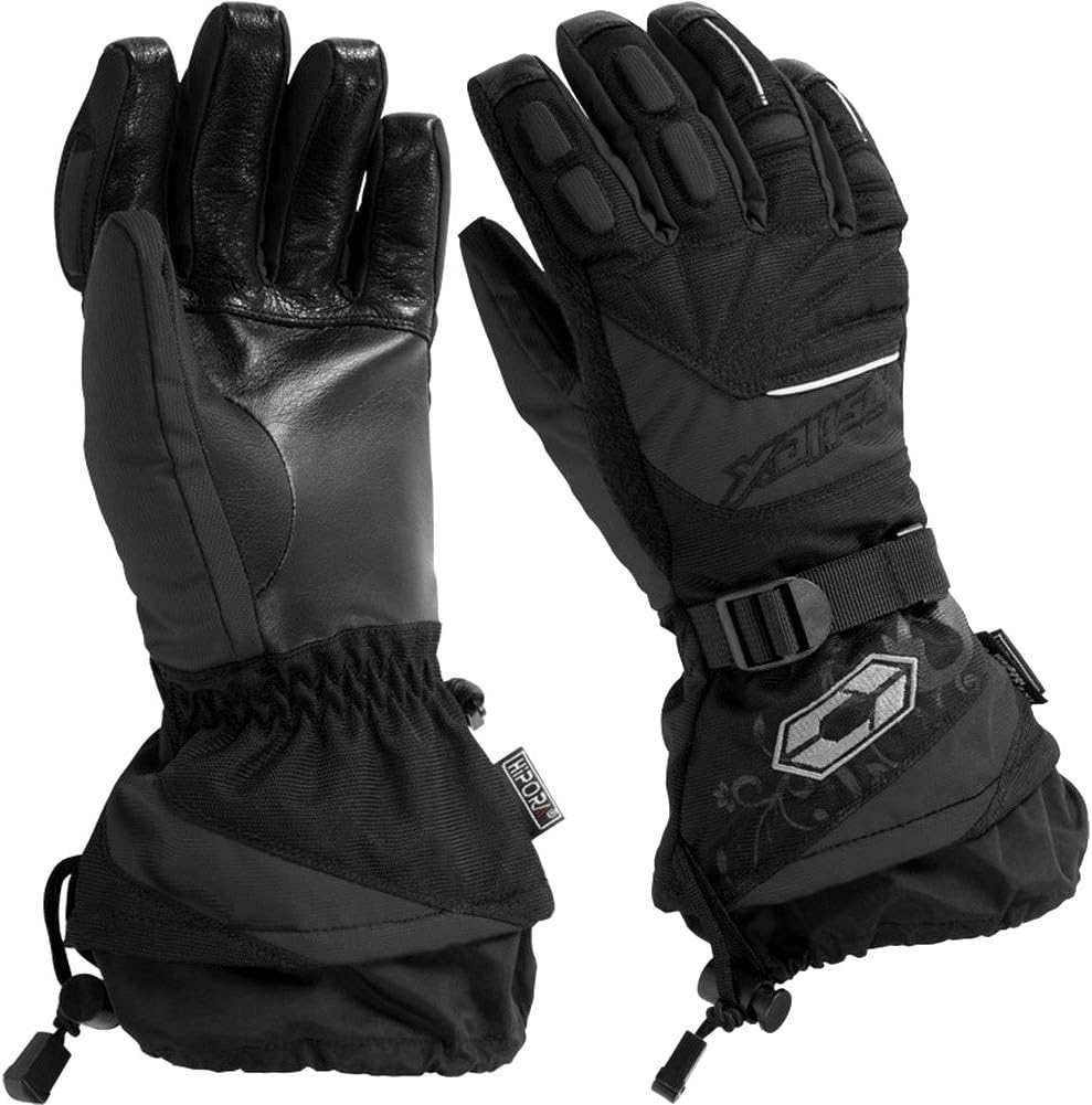 Castle Rizer G7 Women's Snowmobile Gloves-Black-X-Small