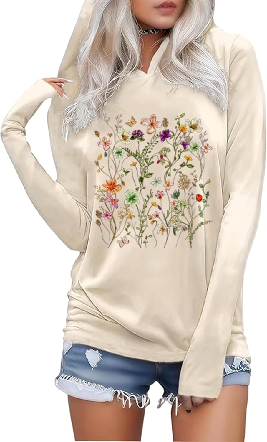 Live by The Sun Love by The Moon Hoodie Women's Sun and Moon Casual Long Sleeve Sweatshirt Round Neck Pullover Tops