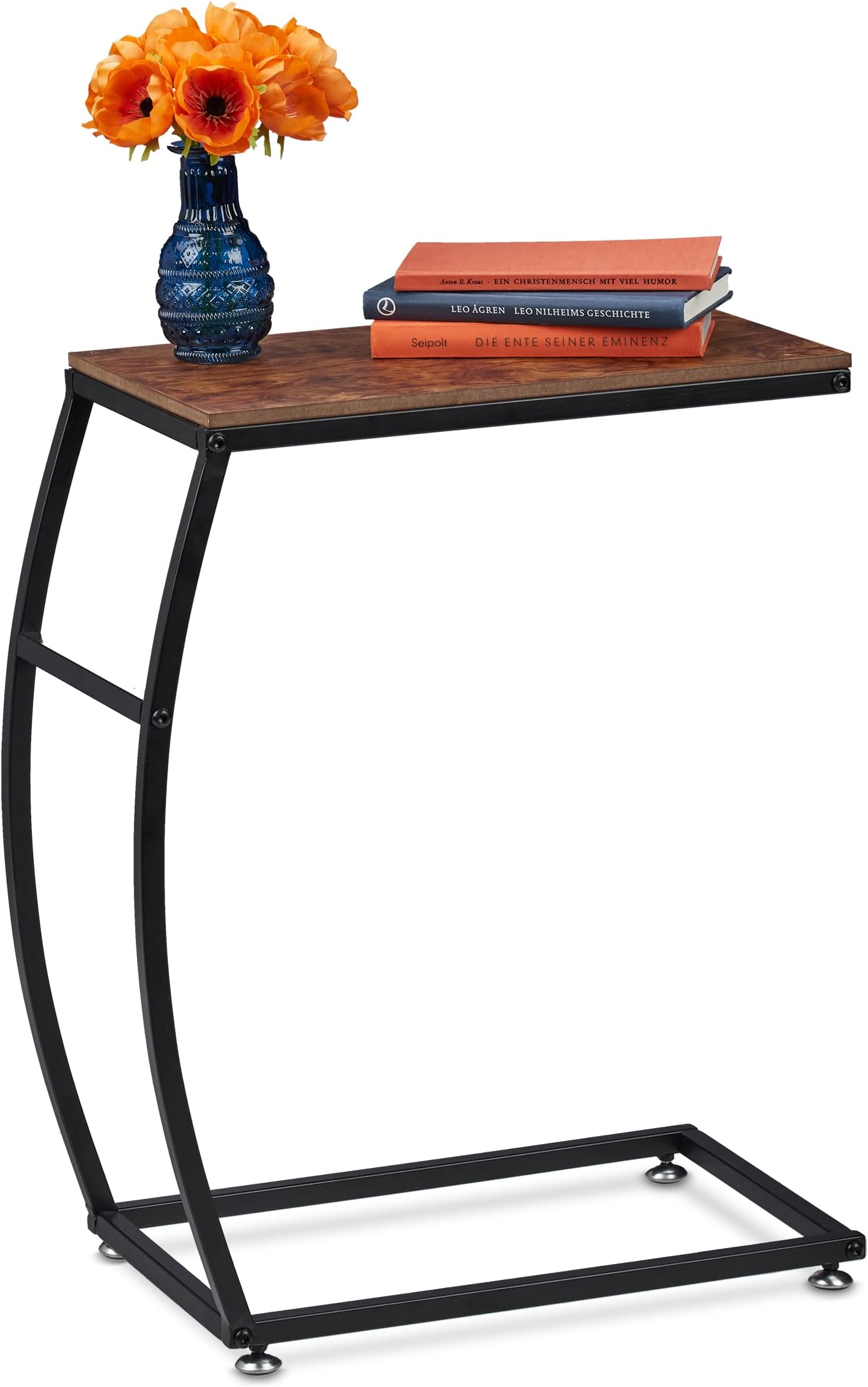 Relaxdays Table D’appoint, Carrée, 45 Cm, Style Industriel, Pour Salon