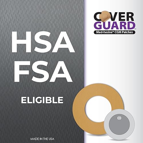 Miniatura 10 de CGM Overpatch  Freestyle Libre 3  Diseño de corte central bronceado  25 unidades  Adhesivo impermeable  Antideshilachado  Fácil aplicación y