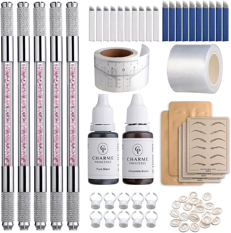 Kit de caneta manual para microblading Charme Princesse com 20 agulhas e acessórios EK910S20-1