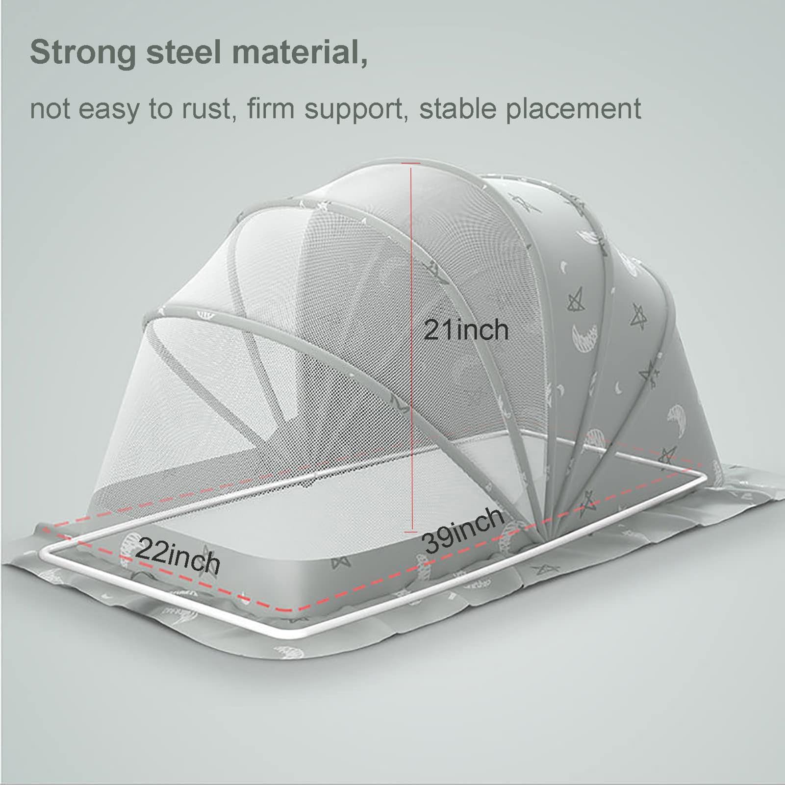 Inffant - Red para cochecito de bebé, toldo para asiento de vehículo, protector de malla para cochecito de bebé | Cochecito compacto de doble capa para añadir red, red de insectos aireada para
