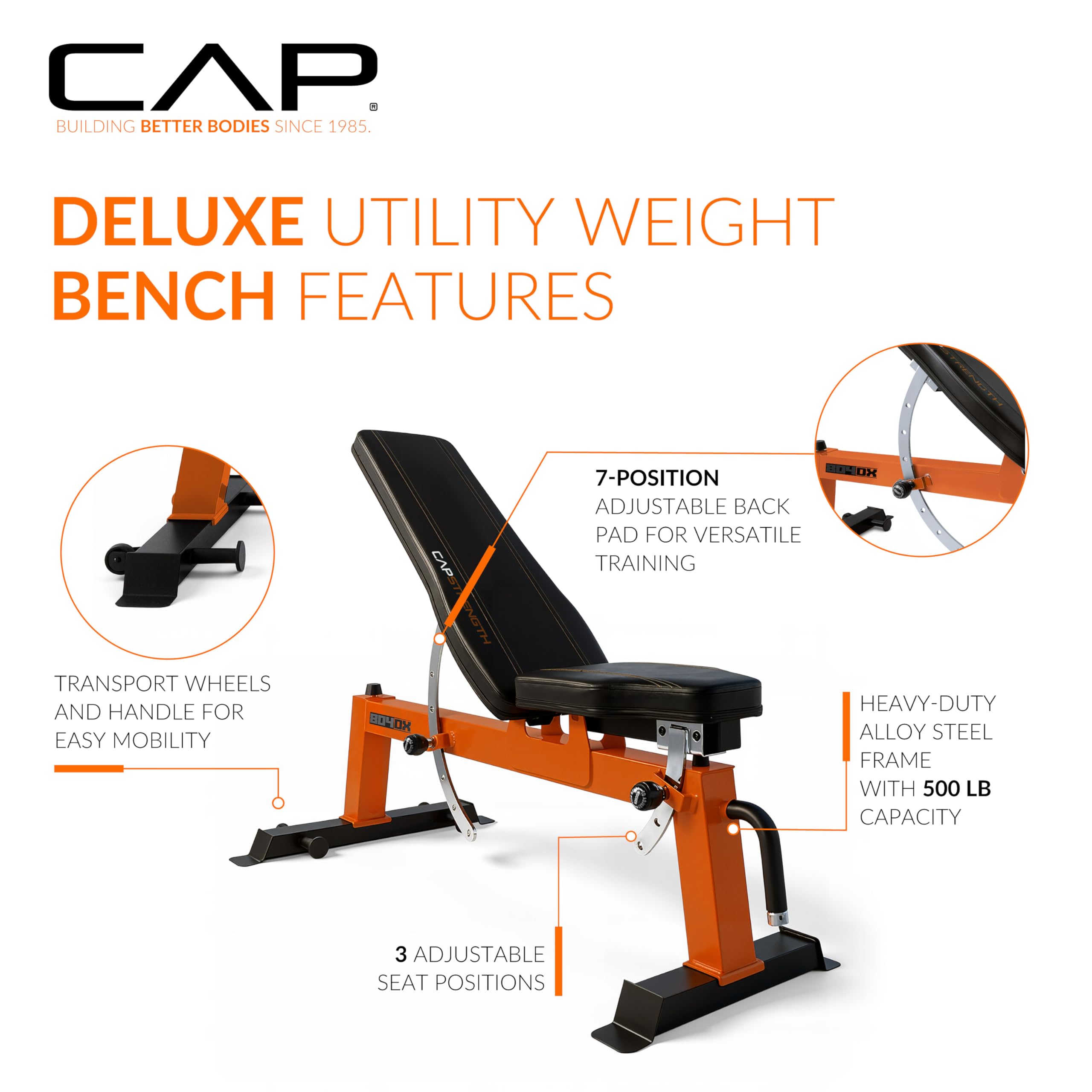 Deluxe Utility Weight Bench | Multiple Colors