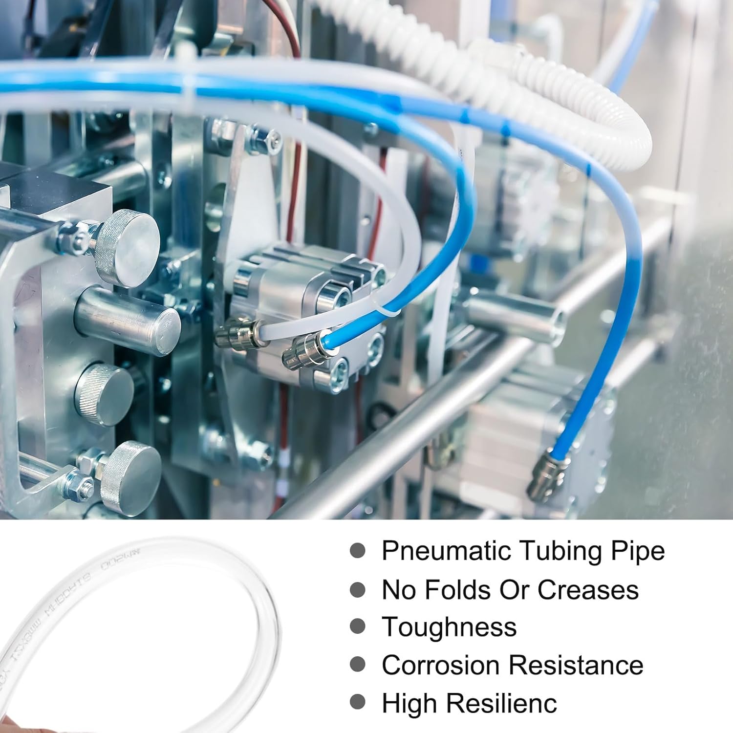 PU Air Hose, 16mm x 12mm Clear, 51m/167.3FT, Industrial, Agricultural, Engineering, Air Compressor, Pneumatic Tools, Garden Irrigation, Electronic Machinery, Automation Equipment