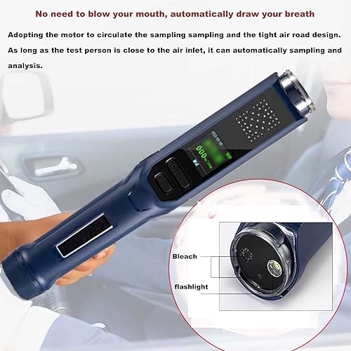 Miniatura 3 de ERICAT Probador portátil de alcohol, detector digital de alcohol con función de transmisión de voz, precisión de grado profesional y sensor de alta
