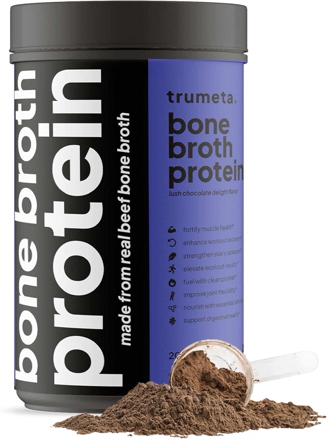 Amazon.com: TRUMETA Beef Bone Broth Protein Powder - Purified Collagen ...