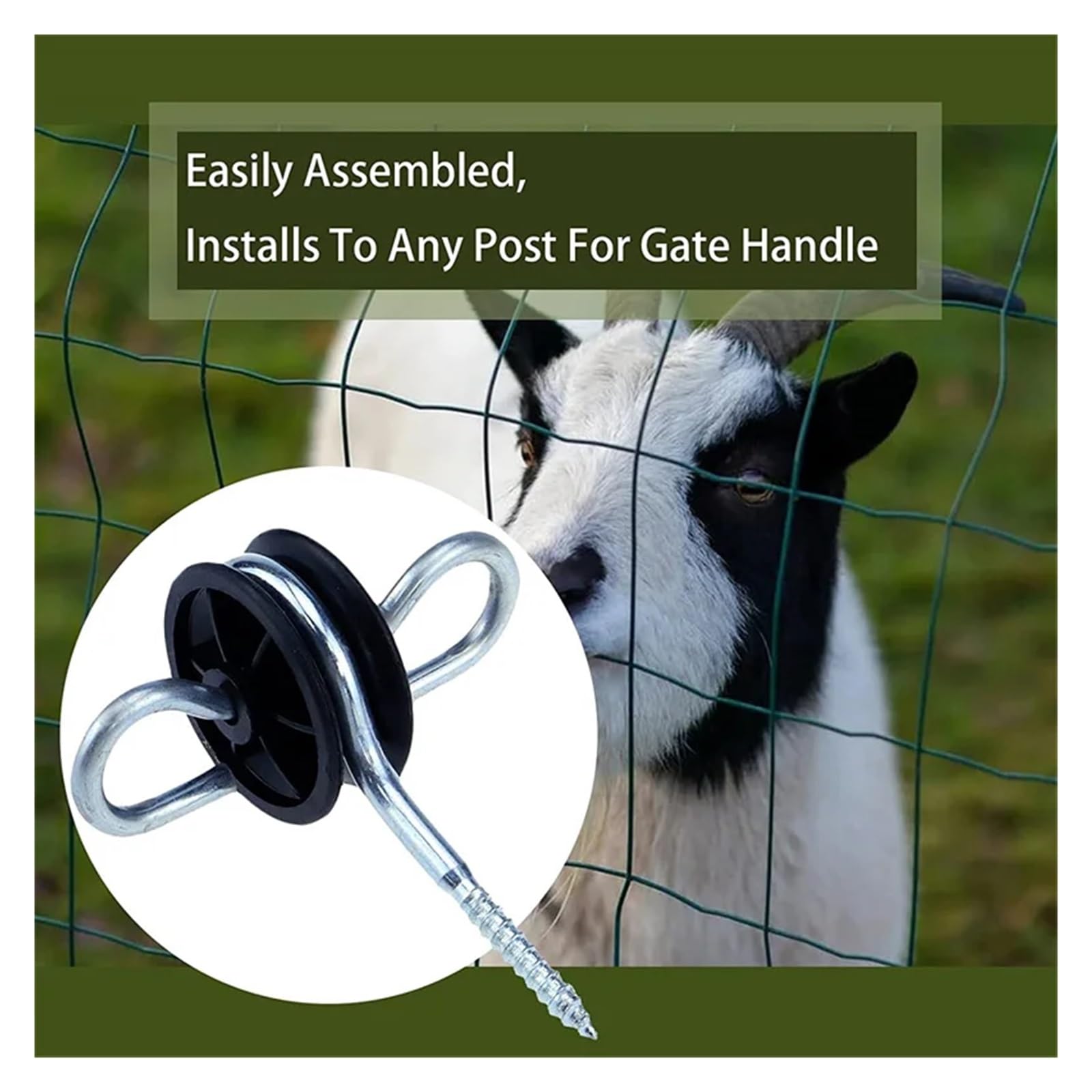 12 Pezzi isolatori for Recinzione elettrica Maniglia cancello Ancoraggio su Fattoria Bestiame Pulcino Cane Animale Bestiame recinto Elettrico Filo isolatore