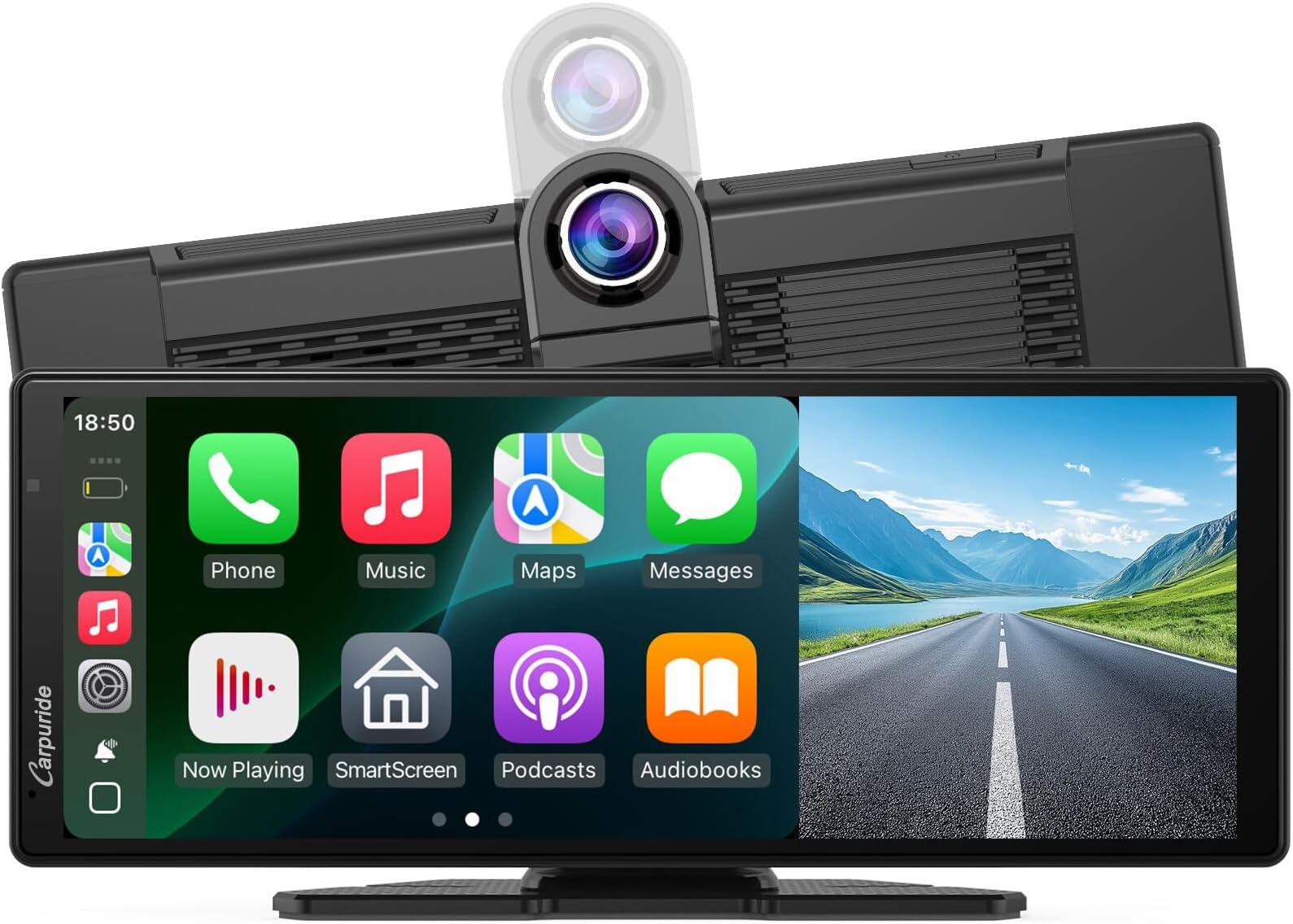 – 2025 Carpuride W903 9.3" 4K Dash Cam with Wireless CarPlay – Dual Front/Rear Camera, Loop Recording, Bluetooth, Mirror Link, GPS, Siri, Dashboard Mounted, Night Vision, Universal Car/Truck/Motorhome