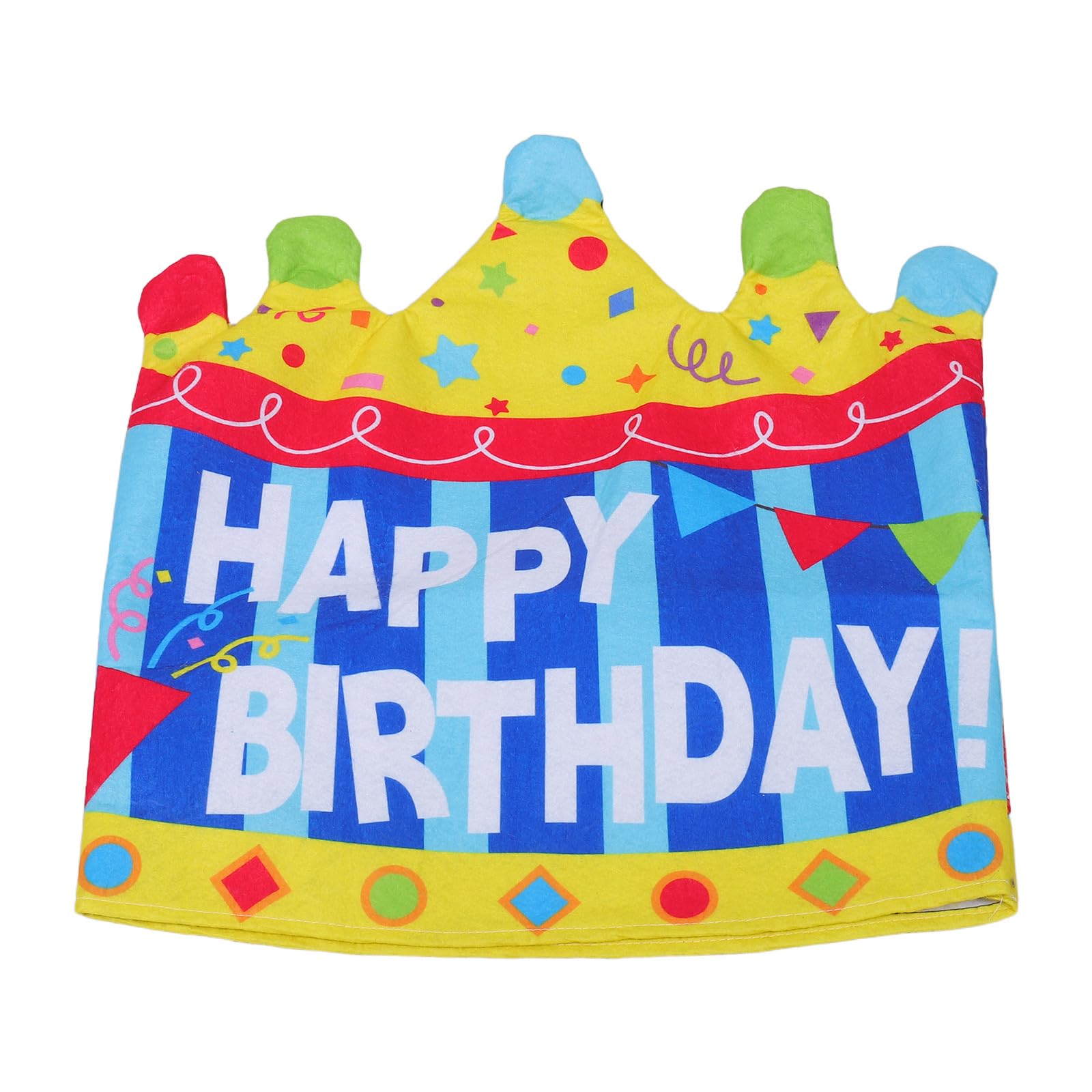 Zerodeko Birthday Chair Slipcover: Felt Crown Chair Back Cover Decoration - Reusable Happy Birthday Party Seat Slipcover for Classrooms, Fits Most Student Seats