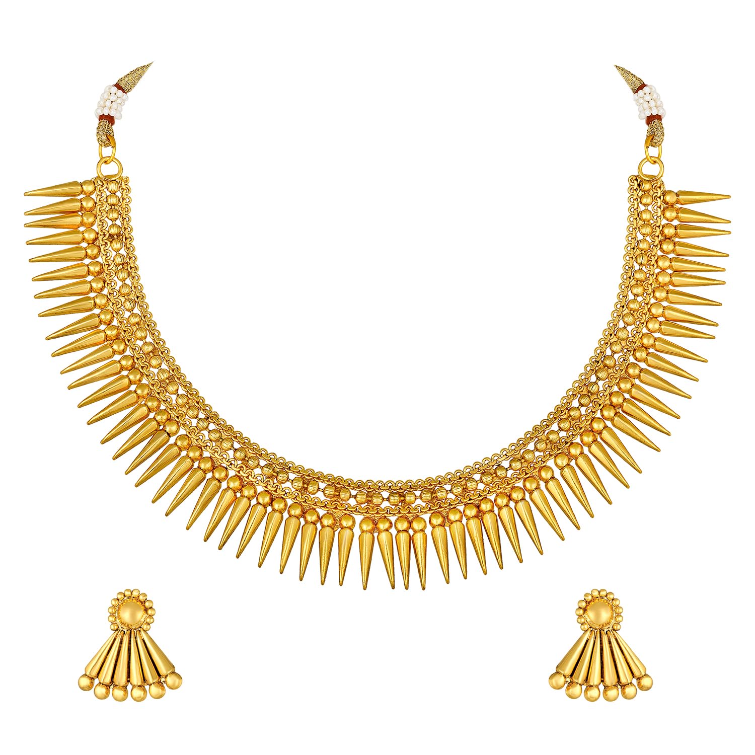 Peora Gold Plated Choker Necklace with Earring Ethnic Jewellery Set For Women Girls (B07WCBZSH5) Amazon Price History, Amazon Price Tracker
