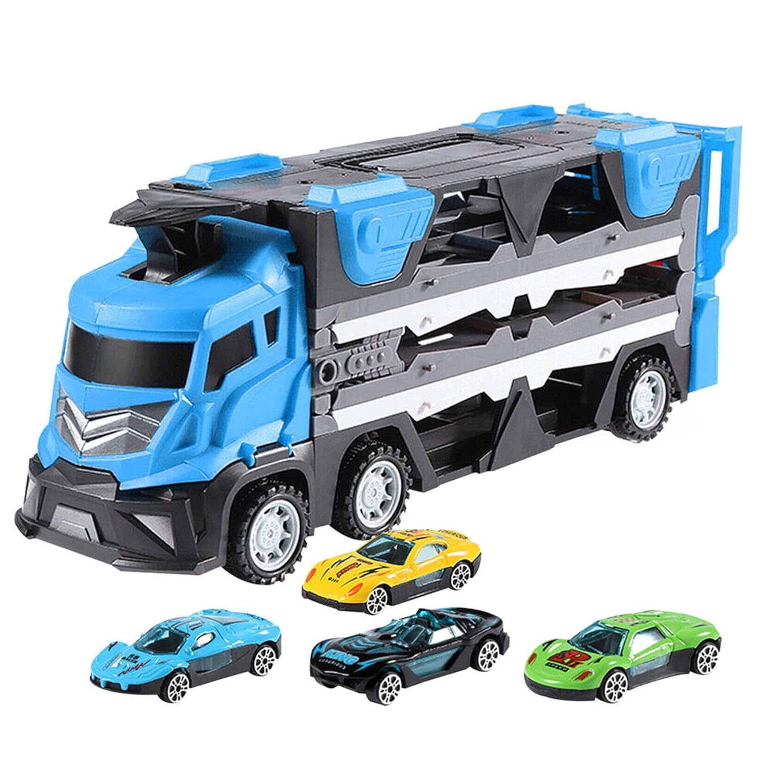 Priyadarshi Car Carrier Truck Set – Mega Hauler Race Track with ...