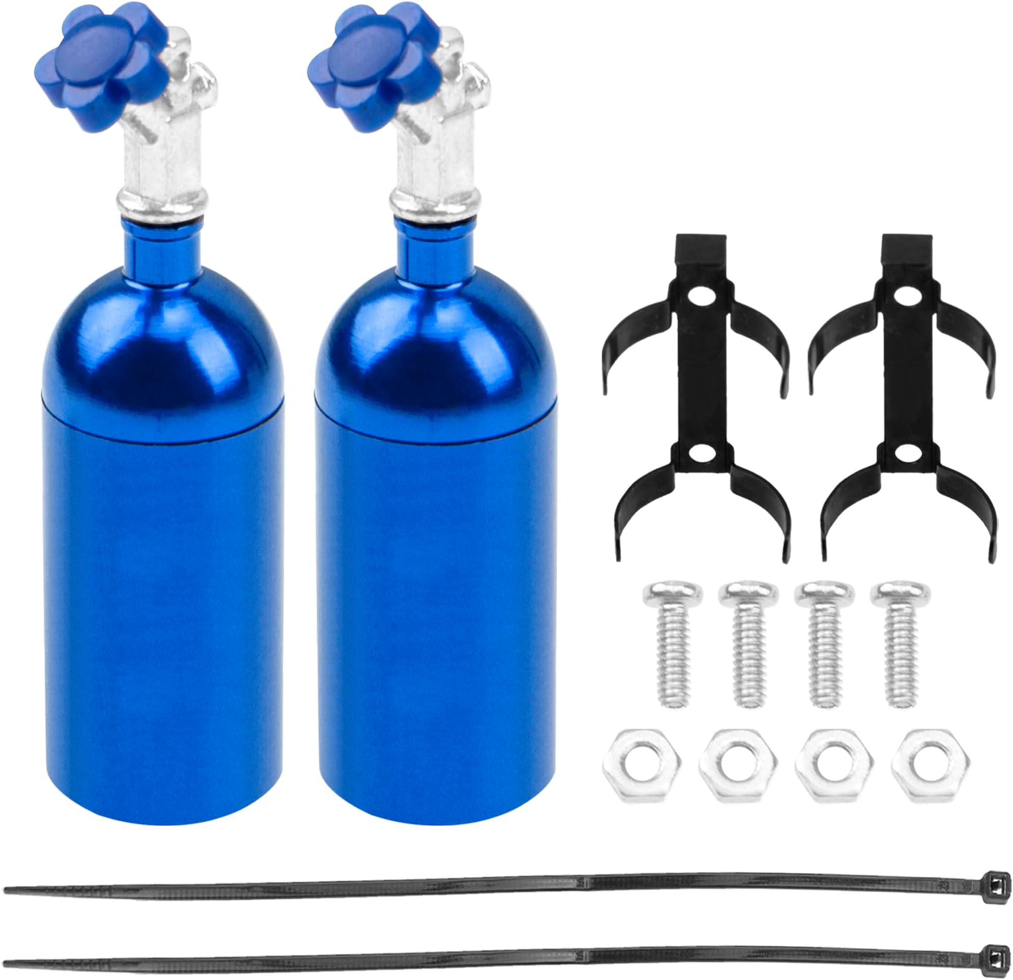 2Pack Vgoohobby Simulation Nitrogen Bottle Decoration Part Accessory Compatible with Traxxas TRX4 Axial SCX10 RC4WD Tamiya CC01 D90 90046 1/10 RC Crawler (Bue)