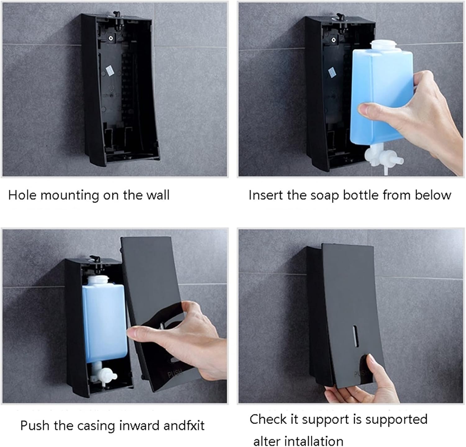 soap Dispenser Soap Dispenser Chamber Wall Mounted 15.2oz Bathroom Shower Pump Dispenser and Organizer-Holds Shampoo Conditioner Shower Gel Pump Bottle