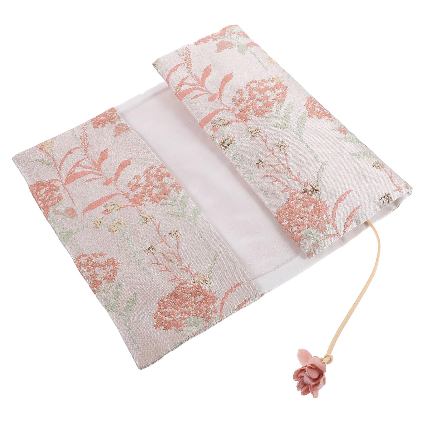 NUOBESTY 3 Pièces Couverture de livre en tissu des cahiers carnet de notes élégant protège-livre pochette de protection de livre manuel livres Compte poudre de pissenlit a5 décorer rose