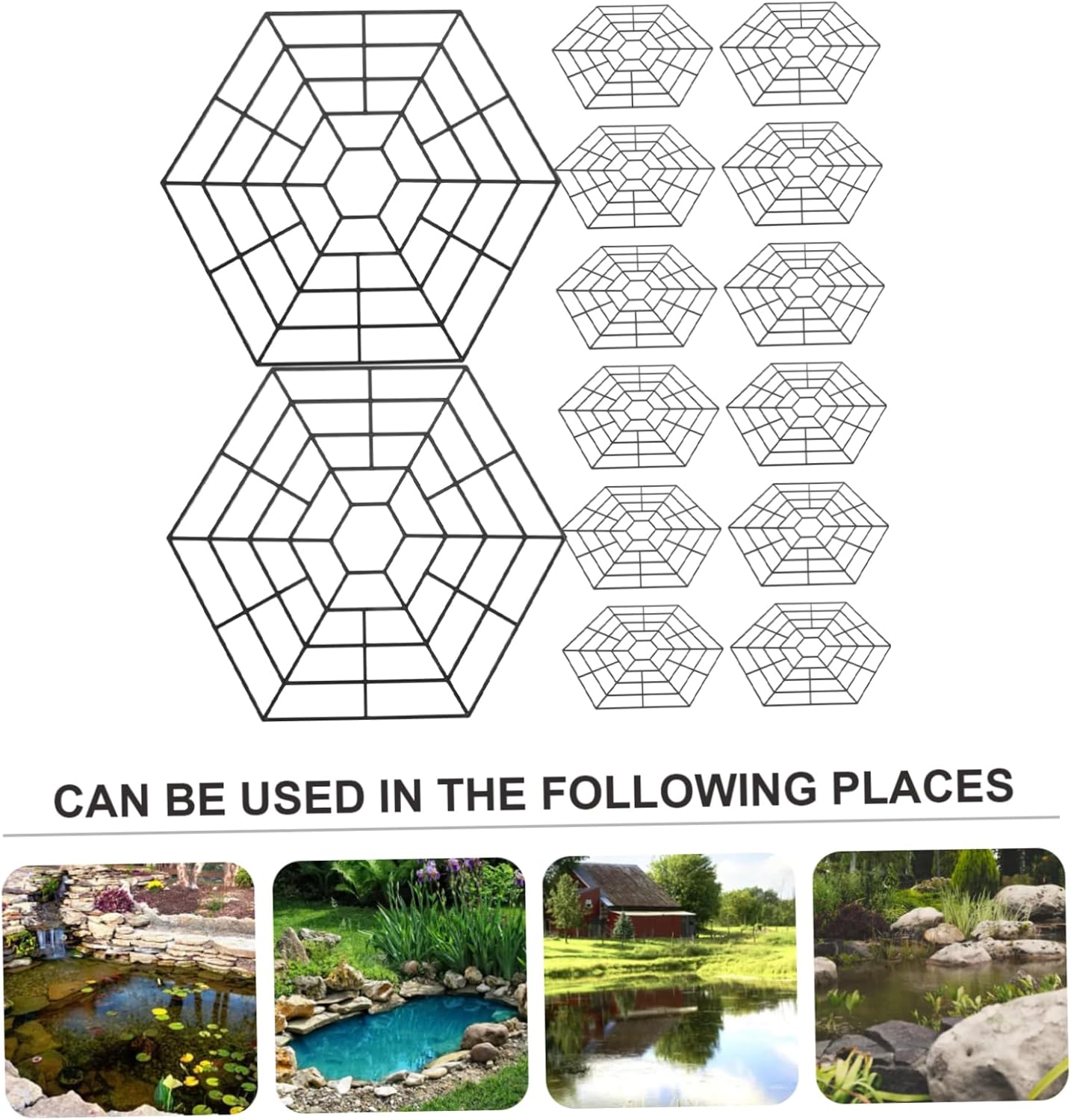 Happyyami Fish Pond Floating Net 30pcs Net Cover Plastic Pond Guard Easy Removal