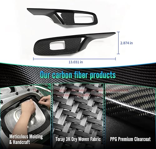 Miniatura 6 de Yipmotiv Cubierta del panel de interruptor de elevación de ventana de automóvil para C8 Corvette 2020 2021 2022 2023, marco de botón de ventana