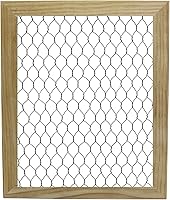 Vista 1 de Creative Hobbies Marco de alambre de pollo de madera sin terminar, listo para decorar, añadir fotos, collages, joyas y más, mide 9.5 x 11.5