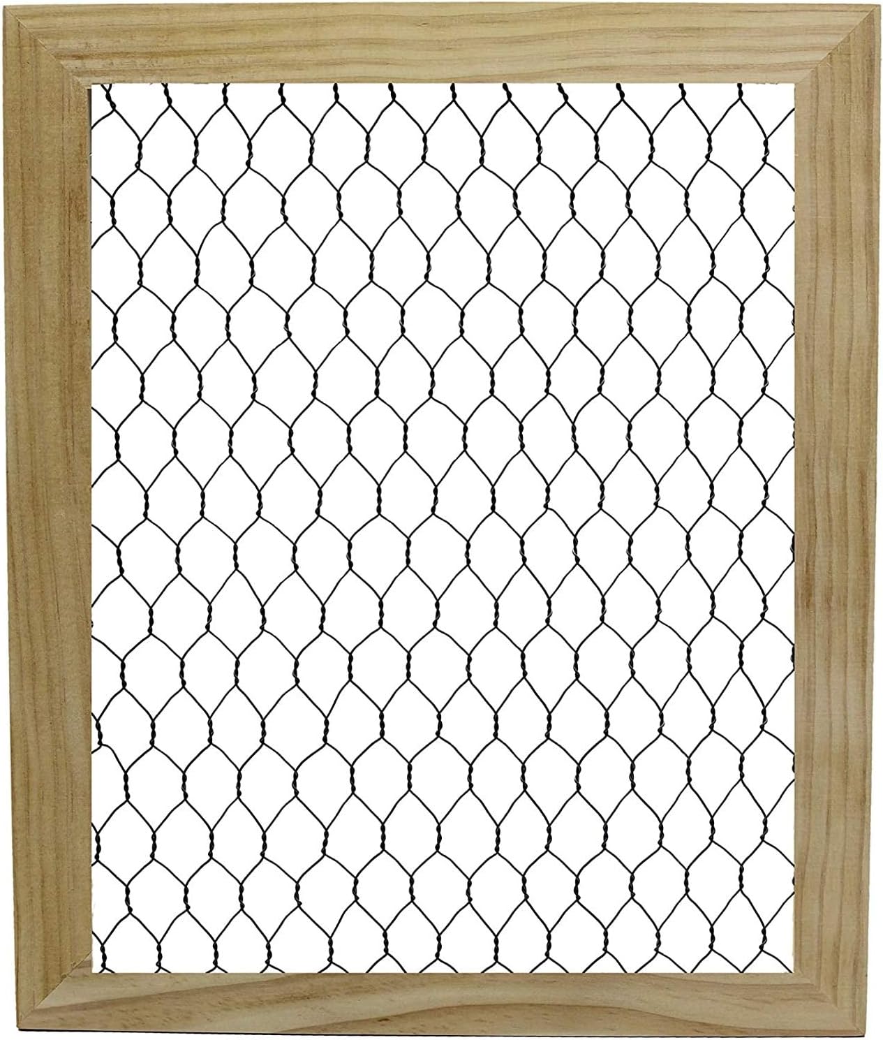 Creative Hobbies Unfinished Wood Chicken Wire Frame - Ready to Decorate, Add Photos, Collages, Jewelry and More - Measures 9.5" x 11.5" Inside 8"x10" | 1 Pack